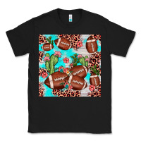 Black football leopard cactus seamless pattern Classic Tee - JahusDesignShop