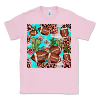 Bubblegum Pink football leopard cactus seamless pattern Classic Tee - JahusDesignShop
