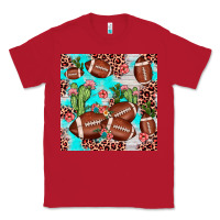 Red football leopard cactus seamless pattern Classic Tee - JahusDesignShop