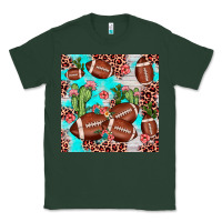 Sports Green football leopard cactus seamless pattern Classic Tee - JahusDesignShop