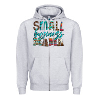 Heather Grey small business mama leopard turquoise aztec serape cowhide Zipper Hoodie - Artiststas