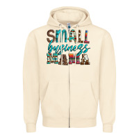 Sandshell small business mama leopard turquoise aztec serape cowhide Zipper Hoodie - Artiststas