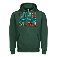 Sports Green small business mama leopard turquoise aztec serape cowhide Zipper Hoodie - Artiststas