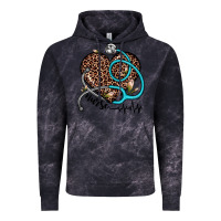 Cloud Black nurse leopard heart Vintage Hoodie - JahusDesignShop