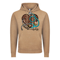 Vintage Coffee nurse leopard heart Vintage Hoodie - JahusDesignShop
