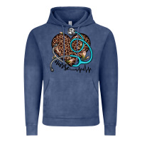 Vintage Denim nurse leopard heart Vintage Hoodie - JahusDesignShop