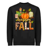 Black happy fall Heavyweight Sweatshirt - Zillion Design Studio