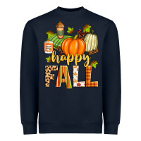 Navy happy fall Heavyweight Sweatshirt - Zillion Design Studio