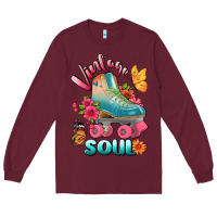 Burgundy vintage soul Long Sleeve Tee - BundleAndBundleShop