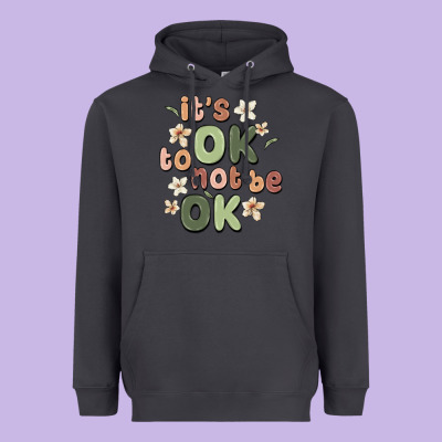 It's Ok To Not Be Ok Heavyweight Hoodie Designed By Maliassmallbusiness
