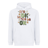 White it's ok to not be ok Heavyweight Hoodie - MaliasSmallBusiness
