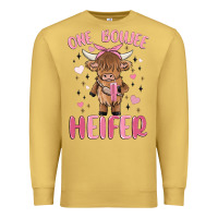 Antique Gold one boujee heifer Premium Sweatshirt - MaliasSmallBusiness
