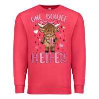 Cardinal one boujee heifer Premium Sweatshirt - MaliasSmallBusiness
