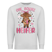 Dove Grey one boujee heifer Premium Sweatshirt - MaliasSmallBusiness