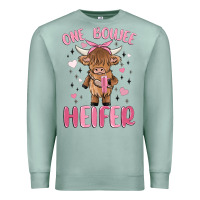 Seafoam one boujee heifer Premium Sweatshirt - MaliasSmallBusiness