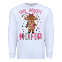 White one boujee heifer Premium Sweatshirt - MaliasSmallBusiness