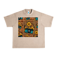 French Oak western sunflowers camera seamless pattern Urban Heavy Tee - HRA Design Shop
