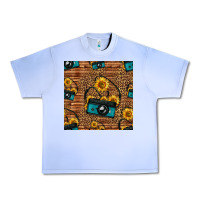 Western Sunflowers Camera Seamless Pattern Urban Heavy Tee | Teevron
