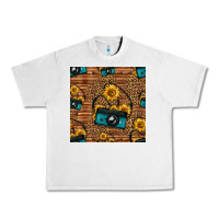 Lunar Rock western sunflowers camera seamless pattern Urban Heavy Tee - HRA Design Shop
