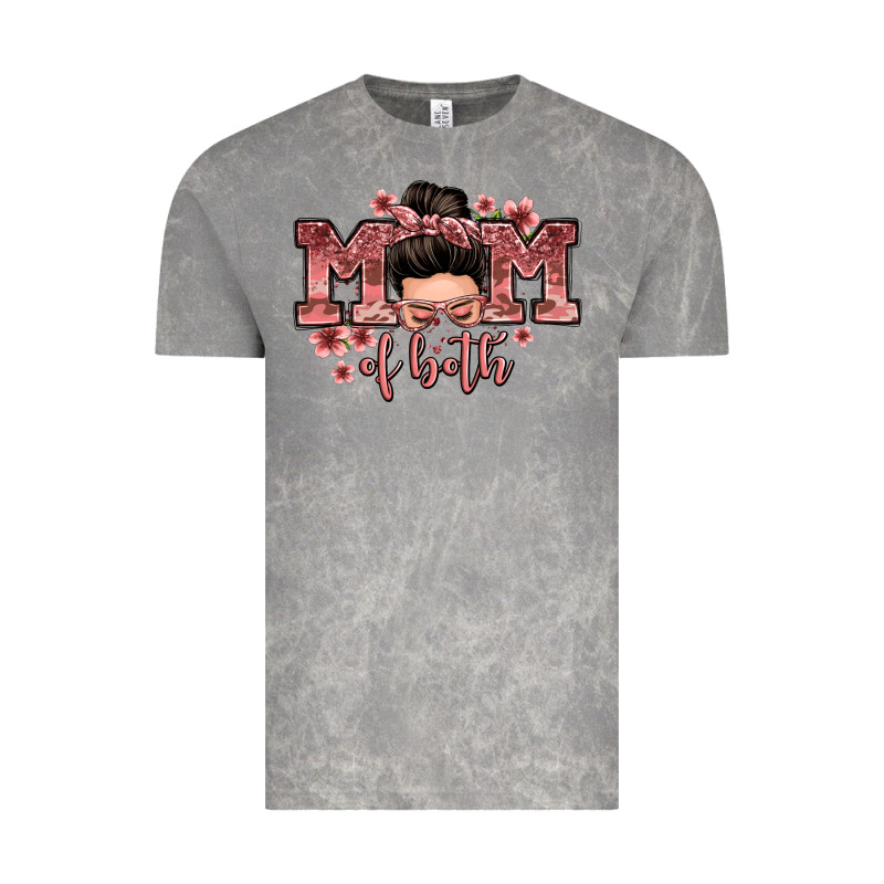 Mom Of Both Messy Bun Vintage Tee by Zillion Design Studio | Teevron