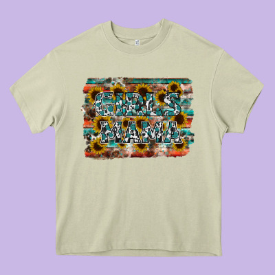 Girls Mama Heavy Core Tee Designed By Racoondesign