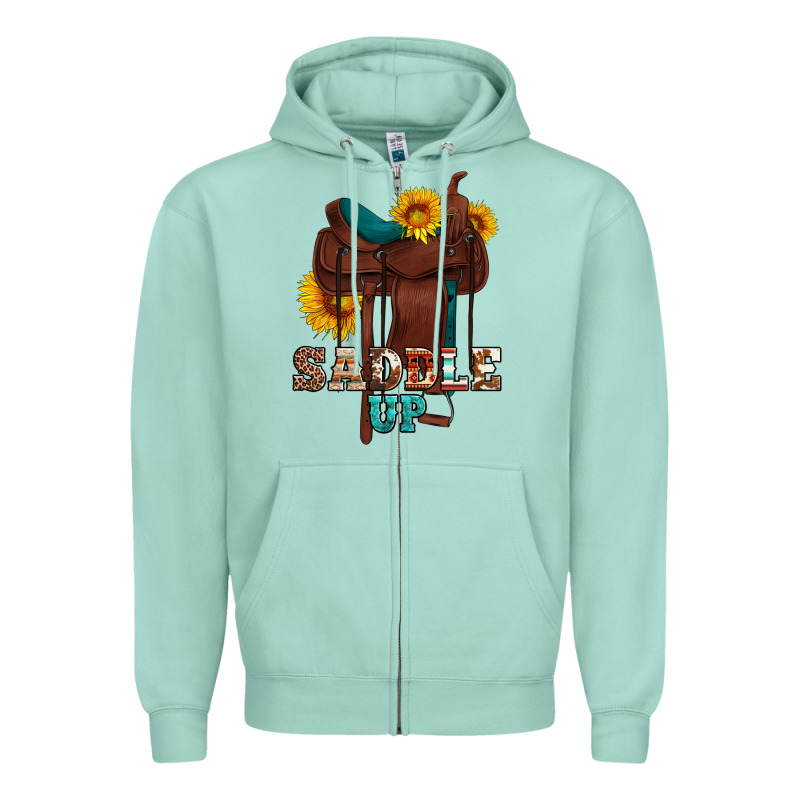 Saddle Up Cowboy Western Sunflowers Zipper Hoodie by Artiststas | Teevron