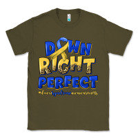 Army Green down right perfect down syndrome Classic Tee - Artiststas