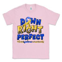 Bubblegum Pink down right perfect down syndrome Classic Tee - Artiststas