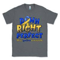 Charcoal Heather down right perfect down syndrome Classic Tee - Artiststas