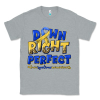 Heather Grey down right perfect down syndrome Classic Tee - Artiststas