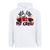 White pit crew boys birthday race car Heavyweight Hoodie - MaliasSmallBusiness