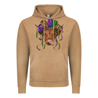 Vintage Camel highland cow with mardi gras hat Vintage Hoodie - RanaPortraitStore