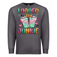 Charcoal Heather loaded tea junkie Premium Sweatshirt - MaliasSmallBusiness