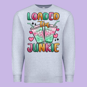Loaded Tea Junkie Premium Sweatshirt Designed By Maliassmallbusiness