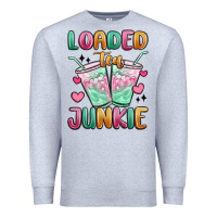 Heather Grey loaded tea junkie Premium Sweatshirt - MaliasSmallBusiness
