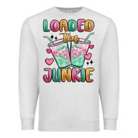 Oatmeal Heather loaded tea junkie Premium Sweatshirt - MaliasSmallBusiness