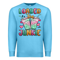 Ocean Blue loaded tea junkie Premium Sweatshirt - MaliasSmallBusiness