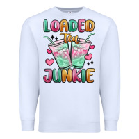 White loaded tea junkie Premium Sweatshirt - MaliasSmallBusiness
