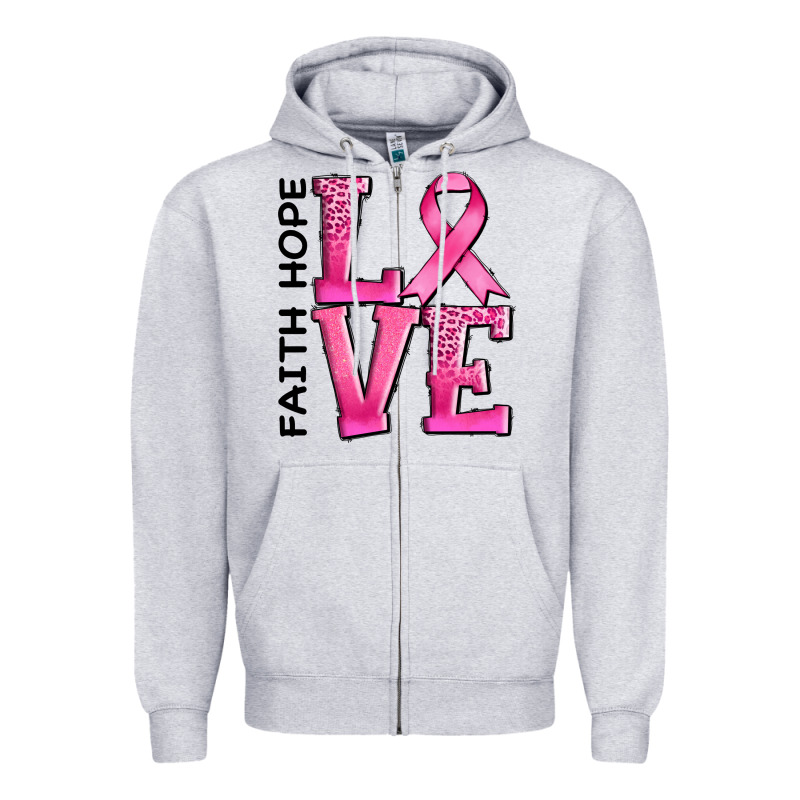 Faith Hope Love Zipper Hoodie by AdoDesignShop | Teevron