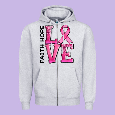 Faith Hope Love Zipper Hoodie Designed By Adodesignshop