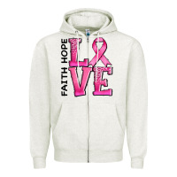 Oatmeal Heather faith hope love Zipper Hoodie - AdoDesignShop
