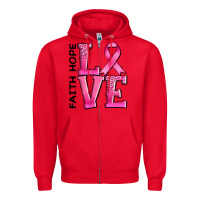Red faith hope love Zipper Hoodie - AdoDesignShop