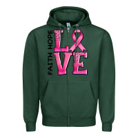 Sports Green faith hope love Zipper Hoodie - AdoDesignShop