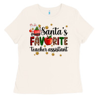Bone santa's favorite teacher assistant Ladies Tee - AdoDesignShop