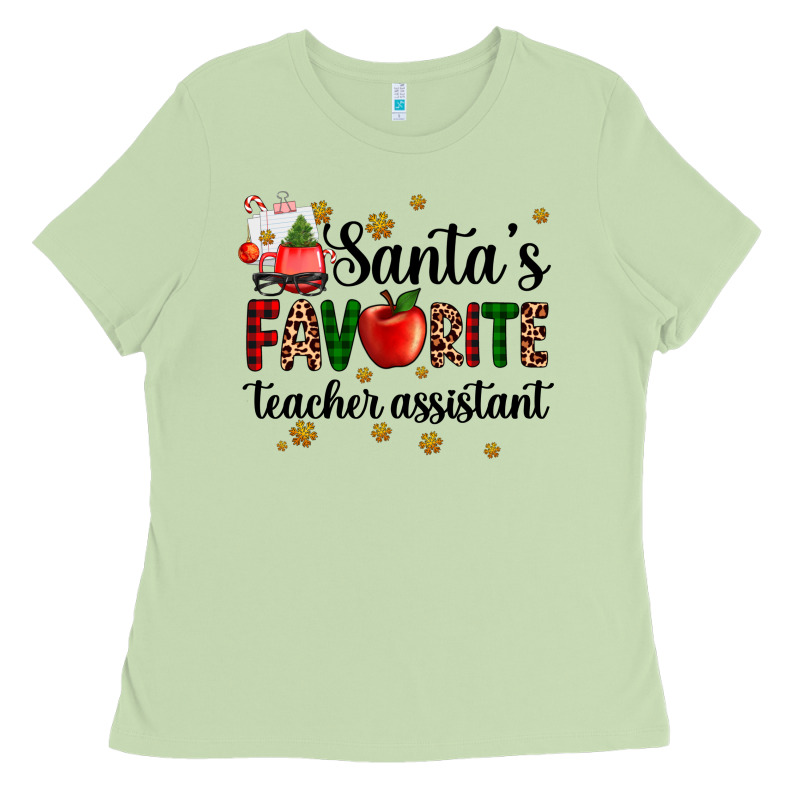 Santa's Favorite Teacher Assistant Ladies Tee by AdoDesignShop | Teevron