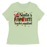 Matcha santa's favorite teacher assistant Ladies Tee - AdoDesignShop