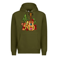 Army Green mexican guitar Premium Hoodie - LillyAllenDesigns