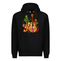 Black mexican guitar Premium Hoodie - LillyAllenDesigns