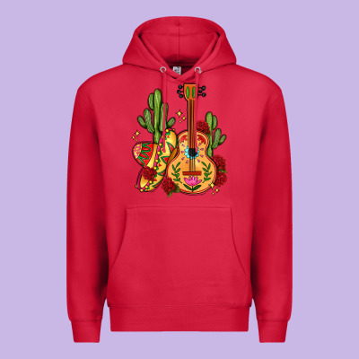 Mexican Guitar Premium Hoodie Designed By Lillyallendesigns