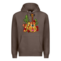 Coffee mexican guitar Premium Hoodie - LillyAllenDesigns